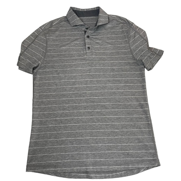 lululemon Evolution Polo Shirt Lookout Stripe Gray - Picture 9 of 14